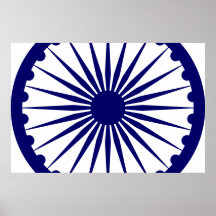 Ashoka Chakra, India flag Poster