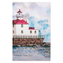 Ashtabula lighthouse 1995 custom stationery