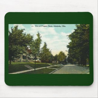 Ashtabula Ohio Prospect Street Postcard 1910s mousepad