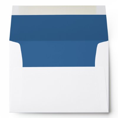 Ashton 5x7 Bar Mitzvah Wedding Blue Lined Envelope by eMitz com