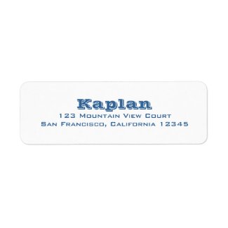 Ashton Return Address Label label