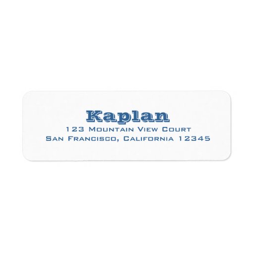 Ashton Return Address Label Zazzle