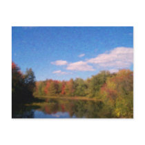 Ashuelot River Oil Painting postcards