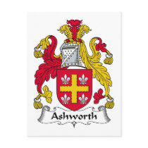 Ashworth Family Crest postcards by coatsofarms Ashworth Family Crest postcards