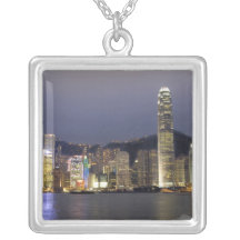 Asia, China, Hong Kong, city skyline and 2 Necklace