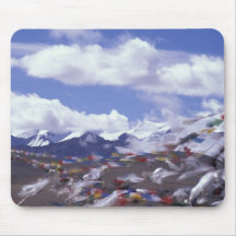 Asia, China, Tibet, Tangla Pass. Prayer flags, Mouse Pad