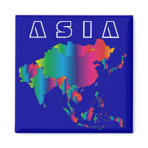 ASIA Country Fridge Magnet