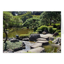 Asia, Japan, Tokyo. The Japanese Garden at the Greeting Card
