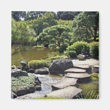 Asia, Japan, Tokyo. The Japanese Garden at the Fridge Magnet