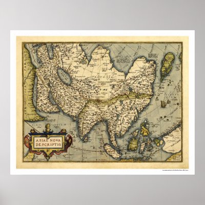 Asia Map By Ortelius 1570 Print by lc_maps