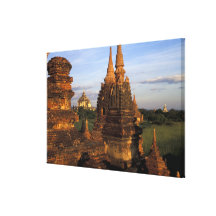 Asia, Myanmar, Bagan. Ancient temples and Gallery Wrap Canvas