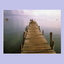 Asia, Thailand, Ko Samui Island. Dock. postcards
