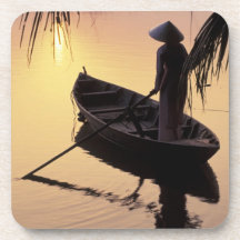 Asia, Vietnam, Mekong Delta, Can Tho. Evening Coaster