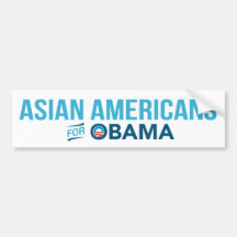 Asian Americans For Barack Obama Bumper Sticker