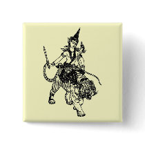 ASIAN ANGEL GOD ON TIGER buttons