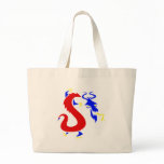 Asian Angry Primary Color Dragon Bags