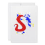 Asian Angry Primary Color Dragon Personalized Invitations