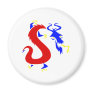 Asian Angry Primary Color Dragon Refrigerator Magnets