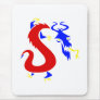 Asian Angry Primary Color Dragon Mouse Pads