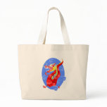 Asian Angry Red Dragon Tote Bag