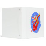 Asian Angry Red Dragon Vinyl Binder
