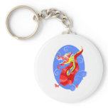 Asian Angry Red Dragon Key Chains