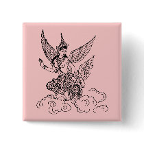 ASIAN ART ANGEL BUTTON by saythany ASIAN ART ANGEL BUTTON