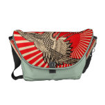 Asian Art Flash Crane messenger bags