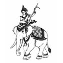 ASIAN ART GOD ON ELEPHANT t-shirts