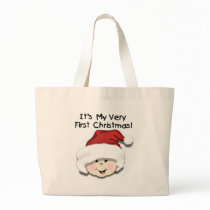 Asian Baby First Christmas Tote Bag