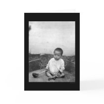 Asian Baby with a Spoon at the Columbian Expo 1891 Greeting Card