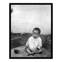 Asian Baby with a Spoon at the Columbian Expo 1891 posters