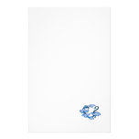 Asian Blue Dragon Clouds Custom Stationery