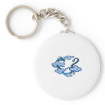 Asian Blue Dragon Clouds Keychains