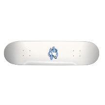 Asian Blue Dragon Clouds Skate Board Decks