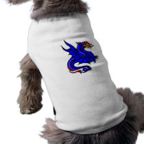 Asian Blue Dragon Dog Tee Shirt