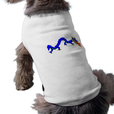 Asian Blue Dragon Doggie T Shirt by dragons_lair