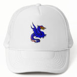 Asian Blue Dragon Mesh Hat