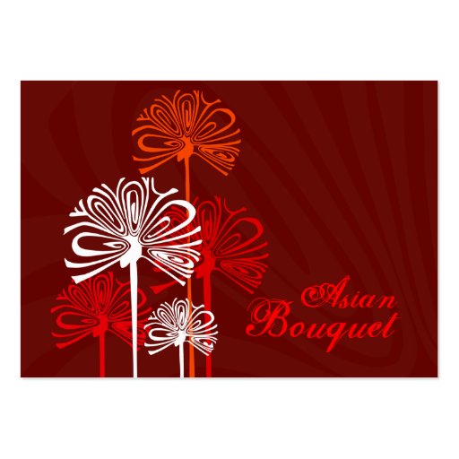 Asian Bouquet Chubby Business Cards (front side)