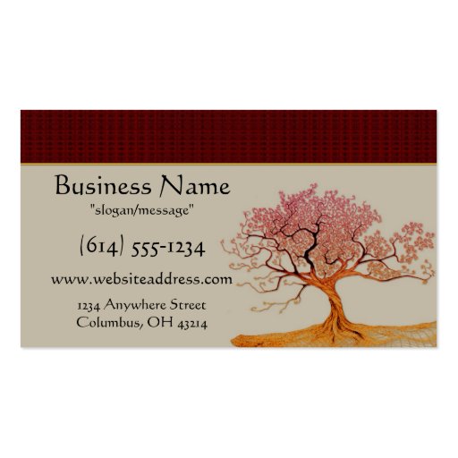 Asian Cherry Blossom Tree Business Cards