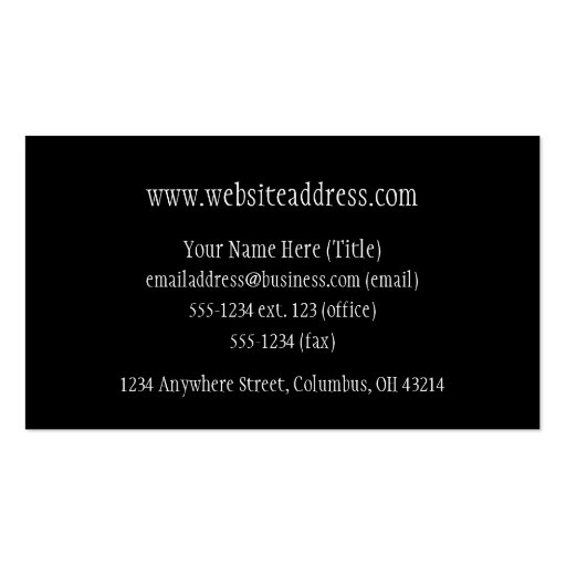 Asian Chinese Golden Dragon Design Business Cards (back side)