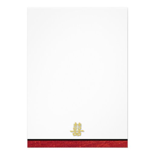 Asian Double Happiness Red Wedding Invitation