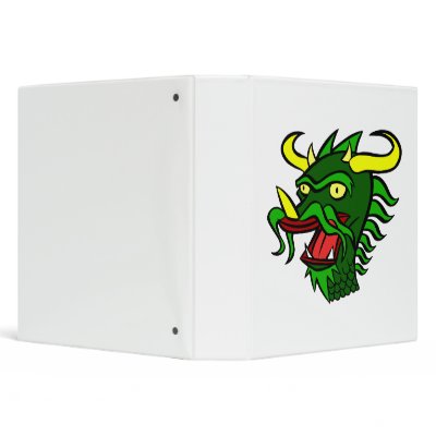 Asian Dragon Face Binders by dragons_lair
