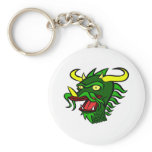 Asian Dragon Face Keychain