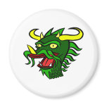 Asian Dragon Face Fridge Magnets