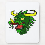 Asian Dragon Face Mousepads