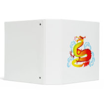 Asian Dragon in Clouds 3 Ring Binders