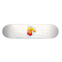 Asian Dragon in Clouds Custom Skateboard