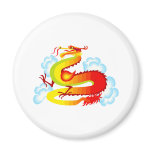 Asian Dragon in Clouds Fridge Magnets