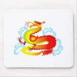 Asian Dragon in Clouds Mousepad